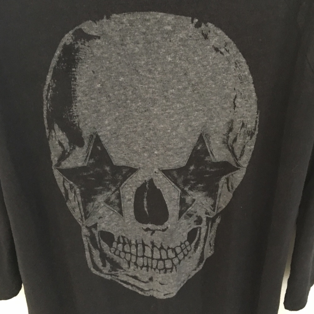 new Lauren Moshi ★ Star Eye Skull Mini Dress ★ Blk - Picture 6 of 14